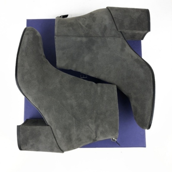 Stuart Weitzman Shoes - Stuart Weitzman Bacari Gray Suede Booties Size 10